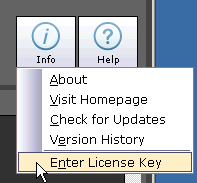 Screenshot Menu License